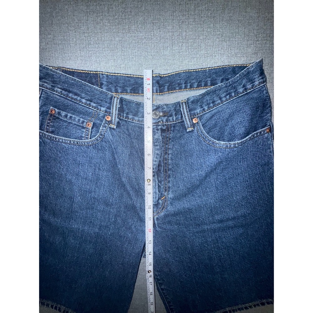 Levis Levi 34 550 Relaxed Fit Denim Shorts Blue Medium Wash Vintage Style Jorts - Picture 6 of 13